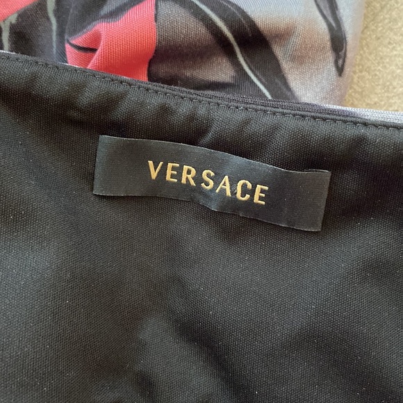 Versace Floral Print Strappy Open Back Mini Dress - Picture 9 of 12